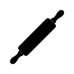 Simple silhouette of a rolling pin used for baking and cooking
