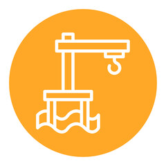 Harbor Crane Vector Icons