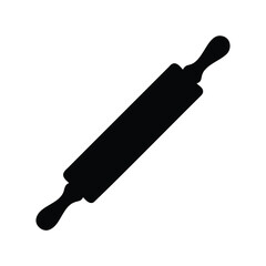 Rolling pin silhouette used for baking dough and making pastries at home