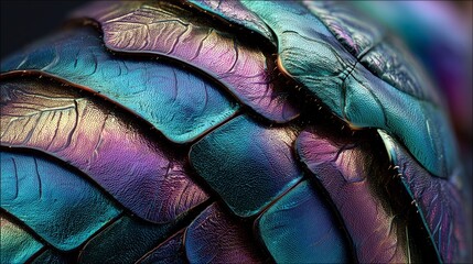 Iridescent Beetle Shell Macro