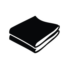 Stylized illustration of a neat stack of folded laundry or fabric
