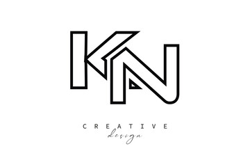 KN Creative Monogram Logo Design-Stock Creative Branding Design Concept