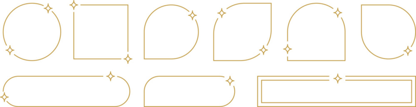 Elegant gold decorative frames and borders collection