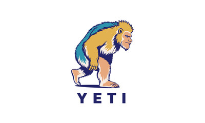 Creative Big Foot Yeti Logo Design