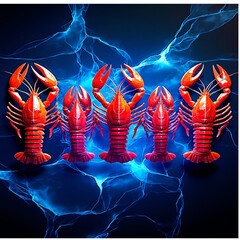 fantasy sea art, oceanic glow, modern marine artwork, aquatic fantasy, neon sea creature, vivid underwater 