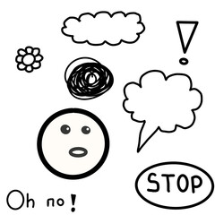 set of speech bubbles illustration
