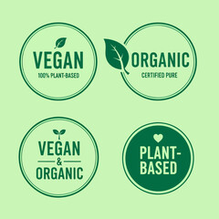 set of organic labels