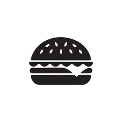 Minimalist Burger Icon Vector Illustration