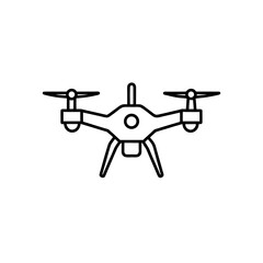 Illustration of a simple drone outline silhouette