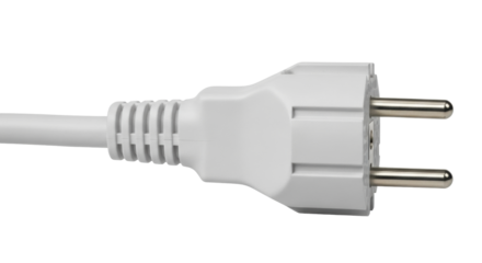 Isolated Schuko plug for electrical appliance, European standard power connector indoors