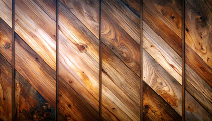  Wood panel wall boards in a cabin in the woods. Ai