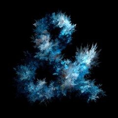 Symbol Frozen Frosty Textures and Icy Lettering Overlays for Winter Themed Design and Photography with Delicate Crystal Growths and Elegant Typography Elements