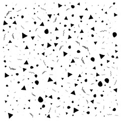Abstract Geometric Shapes Pattern  Modern Playful Design Background