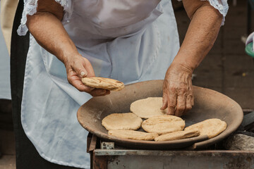 Handmade Corn Tortillas Cooked on a Clay Griddle