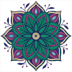 mandala on white background 