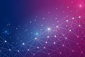 Geometric network of connected dots on a gradient background