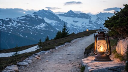 camping in the mountains
