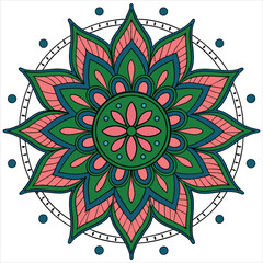 mandala on white background 