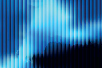 Abstract blue background with vertical lines and light effects creates a modern look glass gradient
