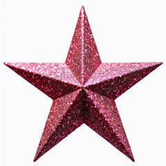 Sparkling pink star decoration, a festive accent for holidays and celebrations. Its glittery surface adds glamour and joy. Great for party themes and event decor.