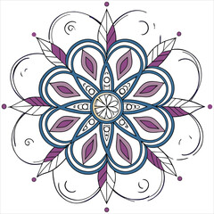 mandala on white background 