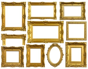 Golden picture frames