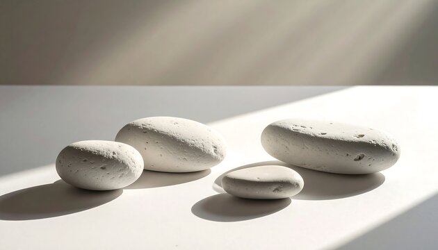 Zen Stones - Minimalist Composition for Tranquility and Balance.