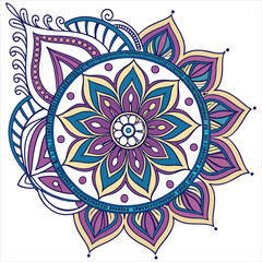 mandala on white background 