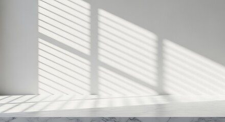 Obraz premium Marble Surface with Shadow Play Background