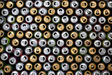 Empty beverage cans	background