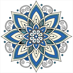 mandala on white background 