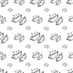 sausage pattern. grill sausage seamless pattern. doodle sausage seamless pattern. grill sausage background