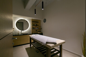 Modern wellness hotel featuring massage room design