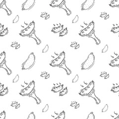 sausage pattern. grill sausage seamless pattern. doodle sausage seamless pattern. grill sausage background