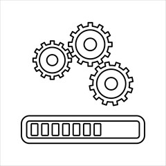 Loading icon. Loading circle icon. Buffer or preloader loader isolated on transparent background. Download or upload progress related icon. Simple web download. Vector illustration.