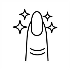 Soft Cuticle Care Icon, Healthy and Strong Nail Care