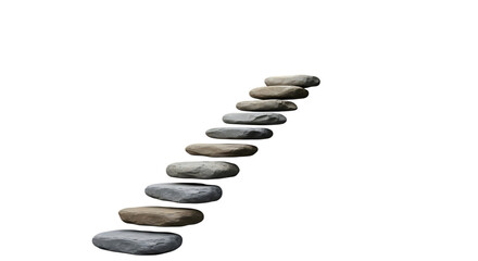 Fototapeta premium Stone steps path to success concept image for growth and achievement in future opportunities ahead