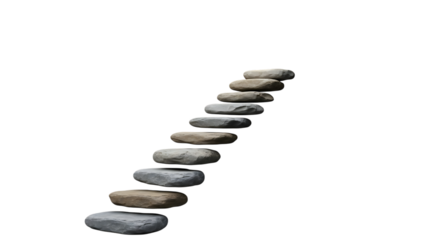 Stone steps path to success concept image for growth and achievement in future opportunities ahead