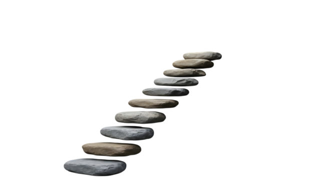 Stone steps path to success concept image for growth and achievement in future opportunities ahead