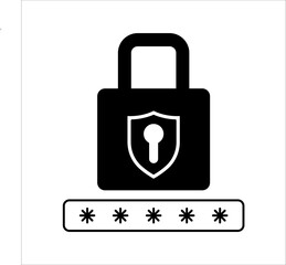 Password Management Icon With User Lock, Key, And Authentication Elements