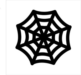 Spider web, symmetrical design, black and white illustration, minimalism, geometric pattern, radial structure, vector graphics,