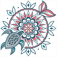 mandala on white background 