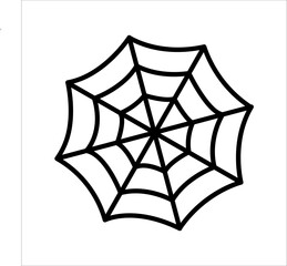 Spider web, symmetrical design, black and white illustration, minimalism, geometric pattern, radial structure, vector graphics,