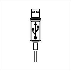 USB icon. Flash disk icon vector