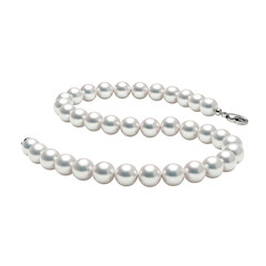 Obraz premium Elegant pearl necklace, isolated on a transparent background.