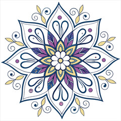 mandala on white background 