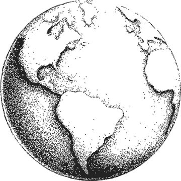 earth cartoon outline