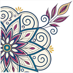 mandala on white background 