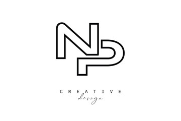 NP Creative Monogram Logo Design-Stock Creative Branding Design Concept