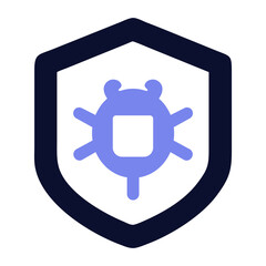 Antivirus Shield Icon for Digital Protection and Cybersecurity